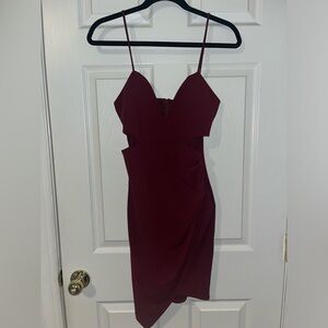 MAROON COCKTAIL DRESS
